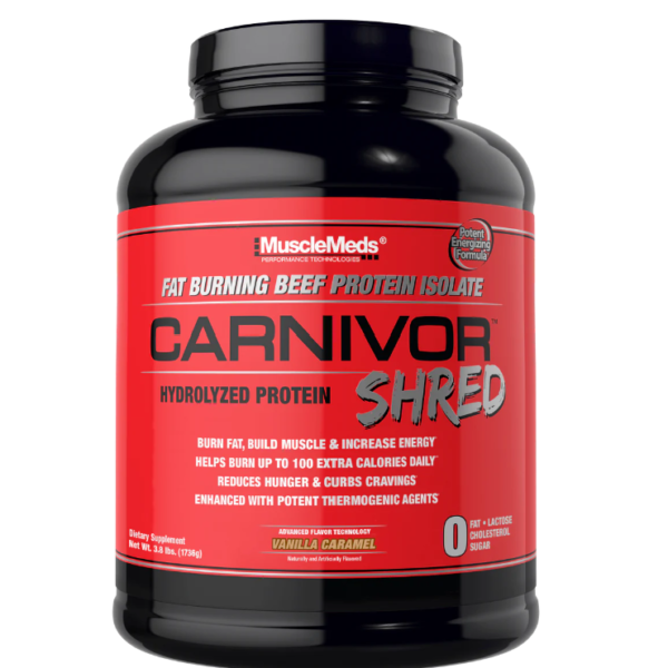 MuscleMeds Carnivor Shred Fat Burning Hydrolyzed Beef Protein Isolate,56 Serv