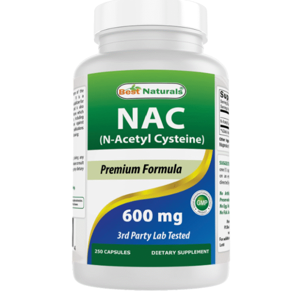 Best Naturals NAC N-Acetyl-Cysteine 600 mg 250 Capsules